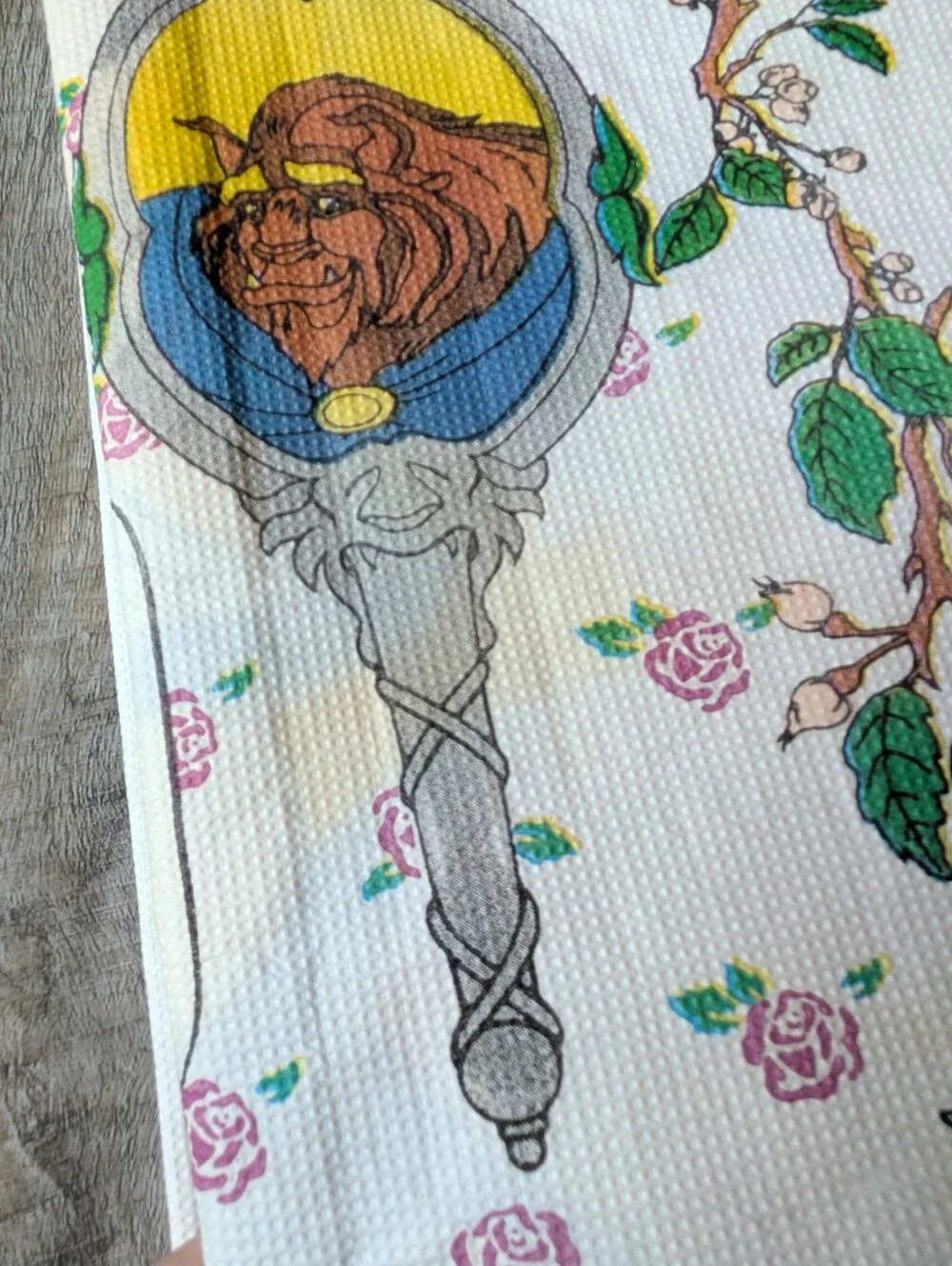 Vintage 1991 Disney's Beauty And The Beast Party Tablecloth